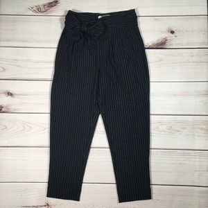 ANTHROPOLOGIE Bow Waist Pinstripe Pants Size 2